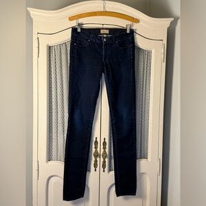 Paige Peg Skinny Jean Dark Wash Low Waisted